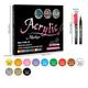 Colors Water Based Brush Tip Acrylic Paint Pens for Paper Rock Ceramic Glass Painting