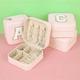 pc Jewellery Box With Initials Small Portable Jewellery Box Travel Jewellery Box With PU Leather Jewellery Storage Box For Women Girls Personalised G