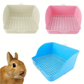 Pet Rabbit Large Toilet Bowl Stainless Steel Wire Bottom With AntiSplashing Design For Ferrets Guinea Pigs Rabbits Etc