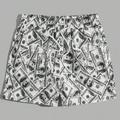 Men Allover Dollar Print Drawstring Waist Shorts