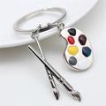 pc Color Palette Paintbrush Shaped Keychain Gift For Art College Student Female Keychain For Drawing Decoration