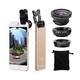 pc Universal in Clipon Smartphone Camera Lens Set wide Angle Macro Fisheye Lens