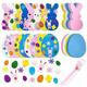 pcs Easter Foam Stickers Kit Easter Egg Bunny Chick DIY Stickers SelfAdhesive Easter DIY Kids Crafts Glitter Easter Foam Stickers For Children DIY Eas
