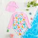 Baby Girl OnePiece Cute Swimsuit With Sun Hat