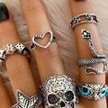 Halloween Animal Skeleton Snake Owl Ring Set pcs