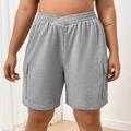 Plus Size VShaped Waist Cargo Shorts