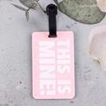 pc Creative Pvc Soft Luggage Tag With Name And Id Card This Is Mine Slogan Prompts Letter Tag Hanging Backpack Luggage Tag Custom Hangtag Suitable For