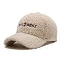 pc Womens Warm Faux Shearling Baseball Cap Korean Style Ins Teddy Fleece Duckbill Cap Face Flattering Easymatching