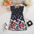 Young Girls Flower Printed Cute Comfortable Casual Holiday Dress