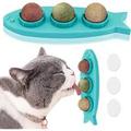 pc Catnip Fish Shaped Toy pcs Silver Vine Balls Teeth Cleaning Catnip Ball Cat Wall Indoor Cat Toy Cat ToyBlue