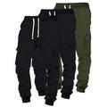 Mens pcsSet Drawstring Waist Leg Solid Color Utility Pants Spring And Autumn