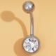 pc Charm Round cubic zirconia Belly Button Ring Sexy Piercing Body Jewelry