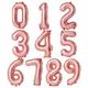 Number Balloons Inch Mylar Foil Number Balloons Set For Party Decoration Custom Digital Balloons Pieces Party SuppliesRose Gold