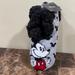 Disney Accessories | Bnwt Disney Mickey Mouse Fuzzy Slipper Socks Anti Slip Adult New One Size | Color: Black/Gray | Size: Os