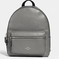 Coach Bags | Coach Medium Charlie Backpack Purse Bag Heather Gray Silver | Color: Gray | Size: Os