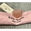 Kate Spade New York Jewelry | Kate Spade Size 8 Pink Rose Quartz Stone Heart Ring Gold Band New $100 Msrp | Color: Gold/Pink | Size: 8