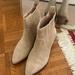 Madewell Shoes | Madewell Suede Western Booties | Color: Cream | Size: 7