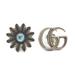 Gucci Jewelry | Gucci Gg Marmont Flower Colored Stone Stud Earrings Silver Sv925 527344 | Color: Silver | Size: Os
