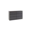 Malvern 6 Drawer Chest - Grey