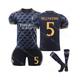 (5 numbers, #18) 23/24 Real Madrid Away Soccer Jersey Set