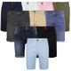 (34, Misty-Blue) Mens Chino Or Denim Shorts Casual Designer Cotton Knee Length Shorts Threadbare