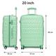 (20'' Suitcase Cabin Carry On Hand Luggage 4 Wheels Hard Shell Travel ABS Case Small) 20'' Suitcase Cabin Luggage 4 Wheels Hard Shell