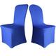 (Royal Blue,Flat Front, 1pc) Time to Sparkle Spandex Arched/Flat front Chair Covers Dining Wedding Dining Event Slipcovers Birthday Banquet Party Cele