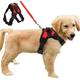 FUNKEEN PET HOUSE No Pull Dog Harness Adjustable Soft Padded Dog Vest Harnesses Chest Strap for Outdoor Walking Training Assistance (S, Red)