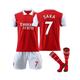 (SAKA 7, Kids 18(100-110CM)) 2223 Arsenal home With Socks Soccer Jersey