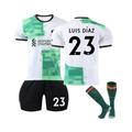 (XS(160-165CM)) 2023/24 Liverpool Away Jersey #23 Luis Diaz Soccer Jersey Kits For Kids Adults