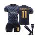 (11 numbers, #L) 23/24 Real Madrid Away Soccer Jersey Set