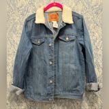 Levi's Jackets & Coats | Levi’s Unisex Kids Sherpa Collar Original Trucker Jacket, Size Large | Color: Blue/White | Size: Lg