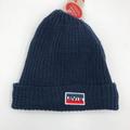 Levi's Accessories | Levi's Navy Blue Beanie Sherpa Lined Hat Logo Patch Cuffed Knit One Size | Color: Blue | Size: Os