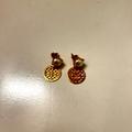 Coach Jewelry | New Never Worn Authentic Coach Gold Pearl Logo Drop Earrings | Color: Gold | Size: Os