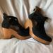 Free People Shoes | Free People 'Cedar Clog Platform' Black Suede Shoe | Color: Black | Size: 6.5