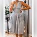 Anthropologie Dresses | Anthropologie Odille Halter Dress Sz 0 | Color: Gray/White | Size: 0