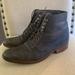 Free People Shoes | Free People Leather Lace Up Boots Distressed Gray Size 9-9.5 | Color: Gray | Size: 9