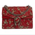 Gucci Bags | Gucci Medium Gg Supreme Arabesque Dionysus Bag In Red | Color: Cream/Red | Size: Os