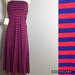 Lularoe Skirts | Lularoe Maxi Long Skirt Striped Stretchy Xxs | Color: Blue/Red | Size: Xxs