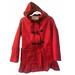 Jessica Simpson Jackets & Coats | Jessica Simpson Pea Coat/Car Coat Red Juniors 16 Xl Toggle Buttons Flared Ruffle | Color: Red | Size: 15j