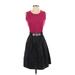 RED Valentino Casual Dress - A-Line Crew Neck Sleeveless: Black Solid Dresses - Women's Size 4