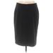 Calvin Klein Casual Pencil Skirt Knee Length: Black Solid Bottoms - Women's Size 6