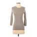 J.Crew Collection Cashmere Pullover Sweater: Gray Solid Sweaters & Sweatshirts - Women's Size Small