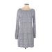 Tart Casual Dress - Sweater Dress: Blue Marled Dresses - Women's Size Medium