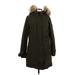 MICHAEL Michael Kors Coat: Mid-Length Black Print Jackets & Outerwear - Women's Size Small