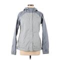 The North Face Windbreaker Jacket: Below Hip Gray Print Jackets & Outerwear - Women's Size Medium