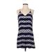 Alice & Trixie Cocktail Dress - Mini V Neck Sleeveless: Blue Dresses - Women's Size X-Small