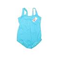 Lands' End One Piece Swimsuit: Blue Solid Swimwear - Women's Size 18