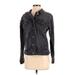 Style&Co Denim Jacket: Short Black Print Jackets & Outerwear - Women's Size X-Small