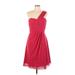 Bill Levkoff Cocktail Dress - Bridesmaid: Red Dresses - Women's Size 12